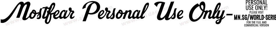 Mostfear Personal Use Only字体转换